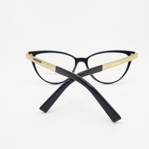 Versace Mod. 3271-GB1 54mm Black and Gold New Women's Eyeglasses Frames. - Picture 7 of 8